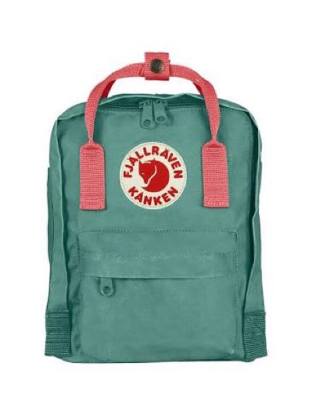 NWT Fjallraven Kånken mini Backpack in Frost Green / Peach Pink